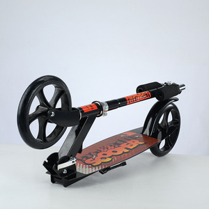 Scooter para niños y adolescentes mayores de 12 años, plegable, de dos ruedas, para desplazamientos urbanos, con manillar ajustable en altura, color negro - Product Image 2