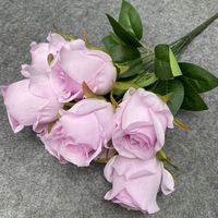 Bouquet de 7 roses artificielles en soie, bouquet de fausses roses pour mariage, fête, maison, bureau, décoration de restaurant
