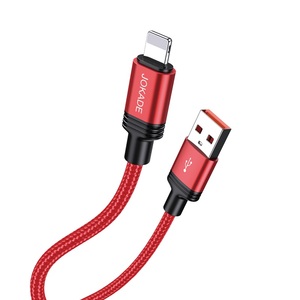 Cable de Carga USB Jokade de 1m Rojo con Sincronización Rápida para iPhone - Product Image 1