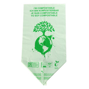Verde alto orgánico compostable logotipo personalizado al por mayor Vietnam alta calidad biodegradable cocina 16Gal bolsas de basura - Product Image 2