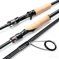 Joran Pancing Tangle Free Fuji O+A Guide MH 30+40T High Carbon Rod, Mudah untuk Mancing Ikan Besar, Lemparan Jauh, Ferrule Slip-over, untuk Umpan Buatan