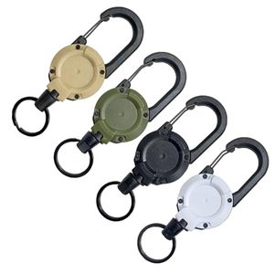 Porte-clés rétractable robuste avec mousqueton multifonction, porte-badge avec fil d'acier de 60 cm (25,6 pouces) - Product Image 1