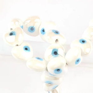 Cuentas <span class=keywords><strong>de</strong></span> Cerámica con Forma <span class=keywords><strong>de</strong></span> Corazón y Ojos Turcos en Ambos Lados para Hacer Pulseras, Collares, Colgantes y Accesorios <span class=keywords><strong>de</strong></span> Joyería, Cuentas <span class=keywords><strong>de</strong></span> Porcelana - Product Image 6