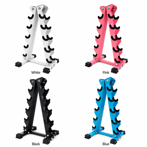 Supporto per <span class=keywords><strong>manubri</strong></span> a 5 livelli a forma di A con cuscinetti in gomma, <span class=keywords><strong>porta</strong></span> <span class=keywords><strong>manubri</strong></span> in acciaio resistente per allenamento con i <span class=keywords><strong>pesi</strong></span> in palestra domestica - Product Image 5