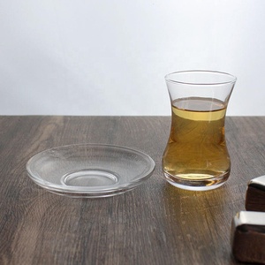 Juego de Tazas de Té Turcas al por Mayor, <span class=keywords><strong>Vasos</strong></span> de Vidrio Transparente con Platillo, Juego de Tazas de Café Árabe - Product Image 5