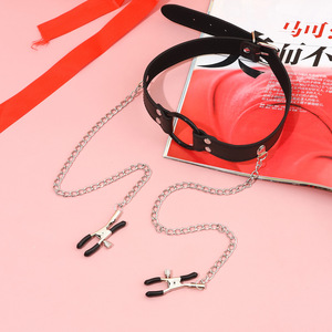 Adult leather sex toys, <b>gags</b>, leather jackets, silicone chains, adjustable clothing, PU nipple clamps, <b>rings</b>, women's clothing - Product Image 2