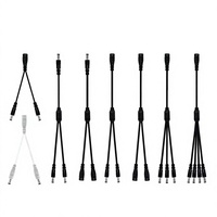 Câble Répartiteur d'Alimentation CC 5V 12V, 1 Femelle vers 2-8 Mâles, Jack 5.5x2.1mm 2P, Boîtier PC, pour Bande LED, Caméra CCTV