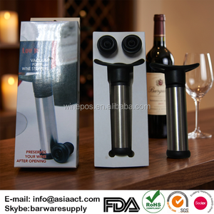 Lovin Vacuum Wine <b>Pump</b> with Stoppers Stainless Steel Reusable Wine Preserver <b>Bar</b> Tool Modern Design - Product Image 5