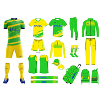 Akilex Full Sublimation Printing Fußball Trikot Fußball Erwachsene Club Wear Gelb Grün Rot Benutzer definierte Farbe Fußball Uniformen