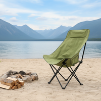 Grande chaise lune pliante moderne en acier inoxydable, légère et portable, écologique, pour le camping, la pêche, la randonnée, mobilier d'extérieur