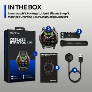 Reloj Deportivo Zeblaze Stratos 3 Pro con Pantalla AMOLED de 1.43'' y 466*466, GPS, Monitor de Frecuencia Cardíaca, Oxímetro de Pulso, Saturación de Oxígeno en Sangre, Batería de 400mAh - Product Image 6