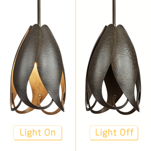 Lámpara Colgante de Techo de Diseño Nórdico con Textura Metálica en Forma de Capullo de Tulipán, <span class=keywords><strong>para</strong></span> Dormitorio, Estilo Moderno y Lujoso, Venta al Por Mayor OEM - Product Image 3