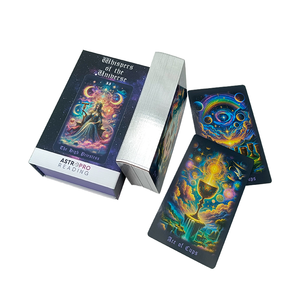Cartas de Tarot Oracles de Alta Calidad, Baraja con Guía, Caja Magnética, Diseño Personalizado Impreso, Bordes Plateados Exquisitos - Product Image 1