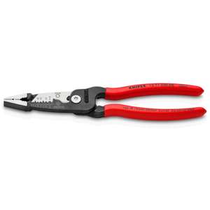KNIPEX 13 71 200 ME WireStripper Alicates multifunción para electricista versión métrica recubierto de plástico negro atramentizado 200 mm - Product Image 1