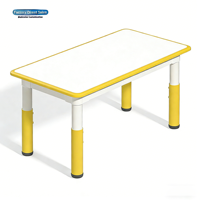 Table carrée ergonomique en plastique au design moderne Bo Jiao pour élèves de maternelle, hauteur réglable, pour salle de classe et salle à manger