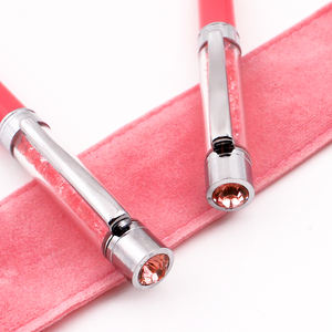 Stylo à bille promotionnel en cristal pour femme, avec pierres précieuses, paillettes magiques et logo - Product Image 3