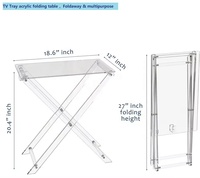 Klarer Acryl Klapptisch Snack Tabletts Klarer Acryl Faltbarer Snack Tisch Steht isch