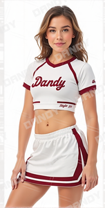 Vente en gros de matériel de sport de cheerleading sublimé pour adultes Ensembles complets avec jupes de sport Crop Top Training Exercise Wear Made Spandex - Product Image 2