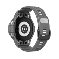 Coque de protection intégrée en TPU 20mm pour Samsung Galaxy Watch 4 Classic 42mm 46 Bandes de sport respirantes de remplacement