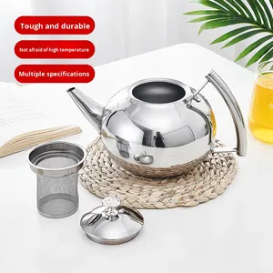 Estilo clássico 1.5L/2L Aço Inoxidável Pérola Chaleira Chá com Filtro de Malha Home Restaurante Utensílio para Água Fervente Material Metal - Product Image 2