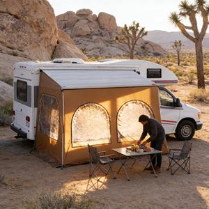 <span class=keywords><strong>Kit</strong></span> de store latéral portable facile à installer pour camping-car avec supports universels pour fixation DIY - Product Image 2