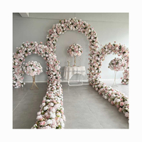 3 pcs/set arc de fleurs de mariage rose arc de scène de mariage arc de fleurs rose arc floral de rose décoration et fournitures de mariage Inde