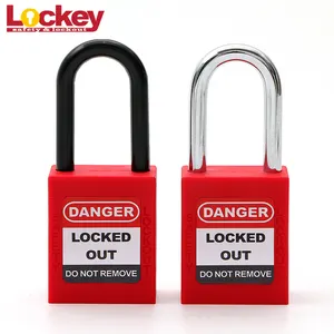High Quality Safety Padlock High Security 38mm Shackle Lockout Tagout Loto Red Safety Padlock With Master Key