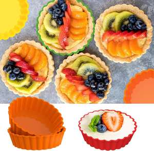 4 Inch Food Grade <b>Silicone</b> <b>Baking</b> Plate Mould for Cake Bread Pizza Soap & Food Use-Heat Resistant & Oven Safe - Product Image 4