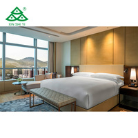 Ensemble de meubles de chambre d'hôtel 5 étoiles sur mesure, fabricant de luxe haut de gamme, projet hôtelier, suite avec lit king-size
