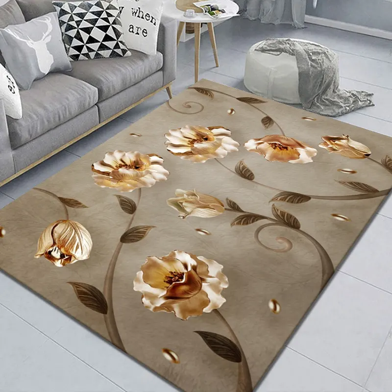 Modern design printed polyester carpet rugs 3d design home center living room carpets for sale