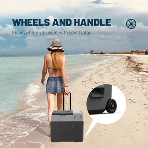 Réfrigérateur portable pour camping-car ECX30, petit compresseur 12V DC, commande par application, alimentation solaire, avec roues et poignée de traction, réfrigérateurs de voiture - Product Image 3