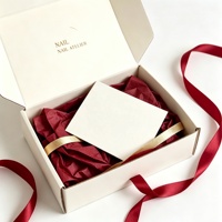Individuelle Verpackungskarte und Versandbox für Aufklebenägel mit individuellem Banddesign