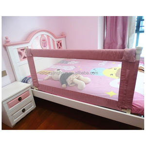 Barrière de <span class=keywords><strong>lit</strong></span> verticale pliable pour bébé, pieds réglables en 3 positions, tissu métallique durable, hauteur réglable, barrière de sécurité pour <span class=keywords><strong>lit</strong></span> de bébé - Product Image 6