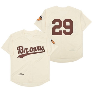 Maillot de baseball brodé de qualité, personnalisé, sport, St. Louis 29, rétro, vintage, polyester, crème, homme, femme, enfant - Product Image 2
