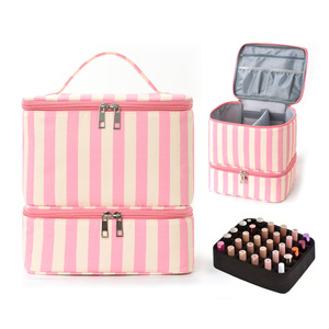 Custom Print Luxury Candy Zipper Eco-Friendly Large PU Leather Travel Cosmetic Organizer <b>Case</b> Multi-Function Storage for <b>Makeup</b> - Product Image 1