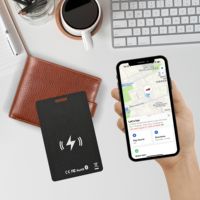2-Pack Kartu Pelacak Dompet Tipis Slim Finder Bekerja dengan Aplikasi Find My, Tahan Air IP68, Bersertifikasi MFi Pabrik