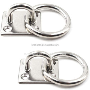 Matériel marin 5/16 "8mm Anchor Mount Great Mooring Pad Eye Plate 304 Plaque carrée en acier inoxydable pour les yeux avec anneau - Product Image 1