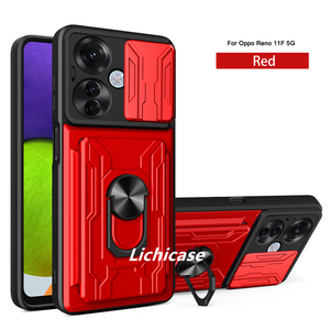 Lichicase 2 Trong 1 Hai Lớp Bảo Vệ Chân Đế Kim Loại Vòng Trường Hợp Đối Với Realme 14 Pro 5G Cover Quay Lại Với Ví Chủ Thẻ - Product Image 4
