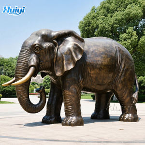 รูปปั้นสัตว์โลหะหล่อขนาดใหญ่ช้างสำริดสำหรับตกแต่งสวน - Product Image 3