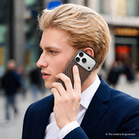Coque de téléphone en cuir PU de haute qualité imprimable, style Ins, avec logo personnalisé, design d'image, antichoc, compatible avec les modèles 15-18