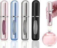 Flacon de parfum de voyage rechargeable, flacon de parfum de voyage rechargeable de 5 ml, vaporisateur pour parfum, atomiseur de parfum pour les essentiels