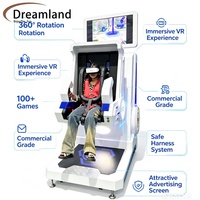 Simulador de Montaña Rusa VR de 360 Grados para un Jugador, Silla de Movimiento Giratorio 9D VR para Centros Comerciales y Negocios de Arcade