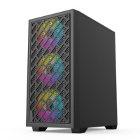 Boîtier PC Gaming Micro-ATX Mid-Tower avec Panneau en Verre Trempé Design Vue sur la Mer 5 Ventilateurs Stock OEM