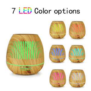Tuya Wifi Essential Oil Diffuser Wood Grain 0.5L <b>Humidifier</b> With Led Light App Control Home Use - Product Image 2