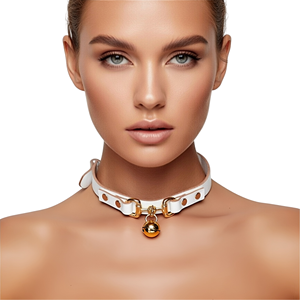 Pinksm Femdom Slave Neck Collar Bondage Gear Leash Bell SM Fetish Role Play Restraint Choker Soumis Érotique pour jeu érotique - Product Image 3