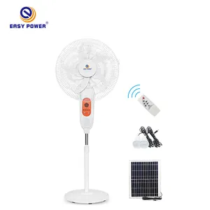 Fans Manufactory 16V 18 Inch Remote Control Stand Fan With USB Nightlight LED Solar Fan Rechargeable Long Working