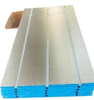 Panneau isolant XPS rainuré avec feuille d'aluminium pour plancher chauffant radiant