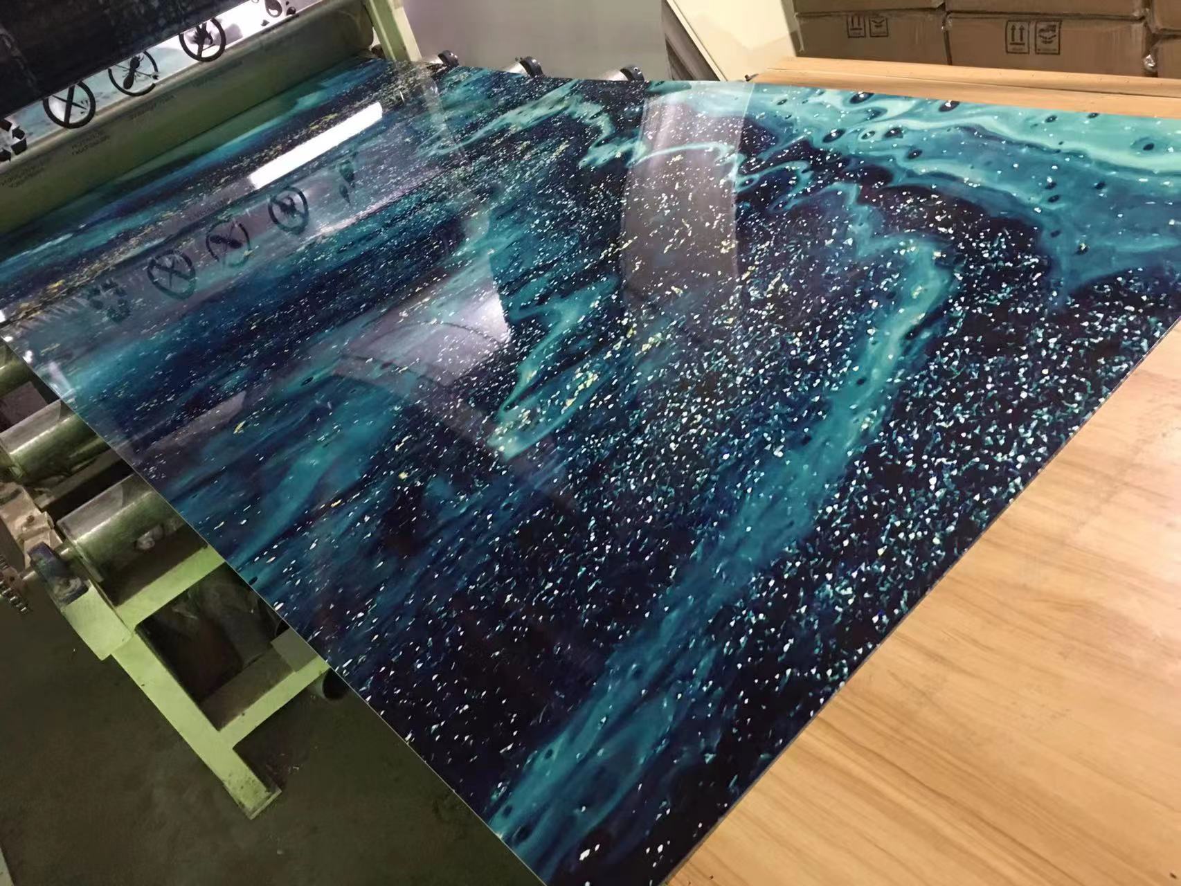 High Glossy PVC Marble Sheet 1220x2900mm Plastic Flexible Wall Decorative Board