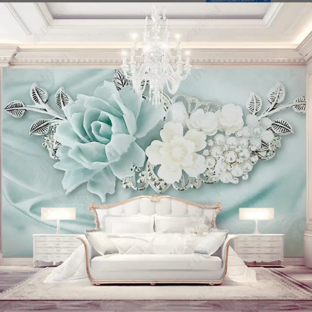 Modern Blue 3d wallpaper mural home decoration interior design