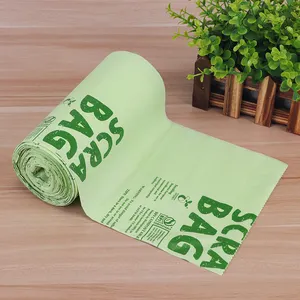 Sacchetto della spazzatura in plastica di colore verde di alta qualità di alta qualità sacchetti della spazzatura biodegradabili compostabili sacchetto della spazzatura in plastica